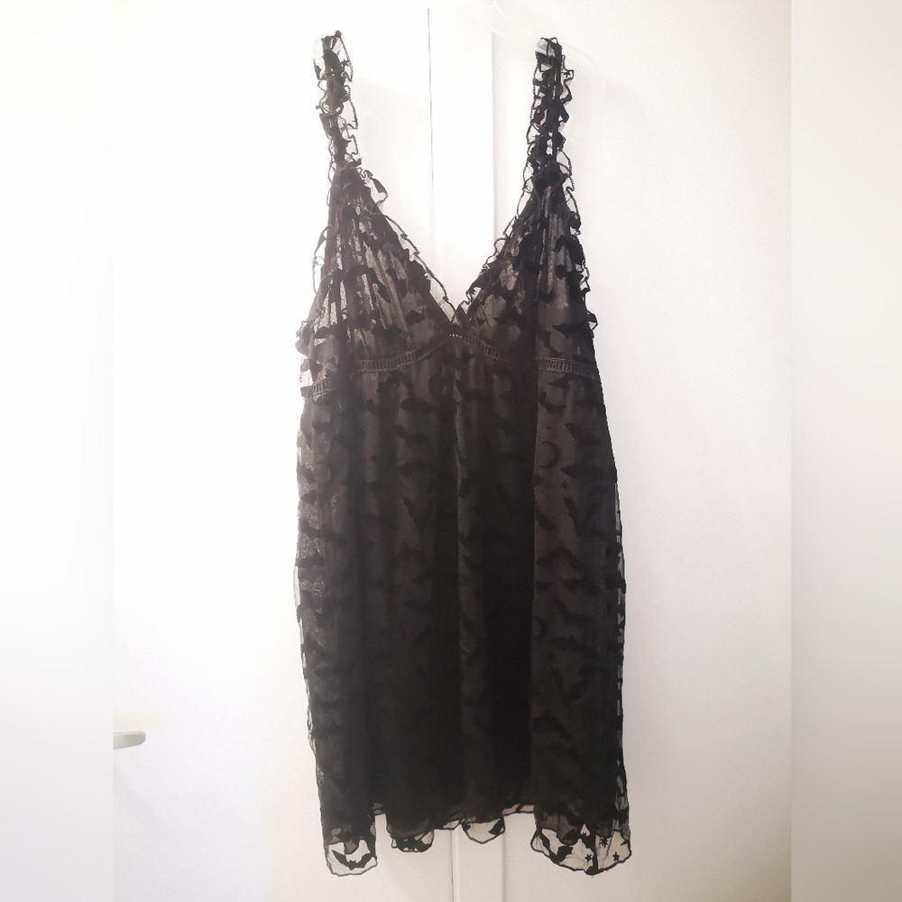 Shein lingerie with bats - sheer strappy top